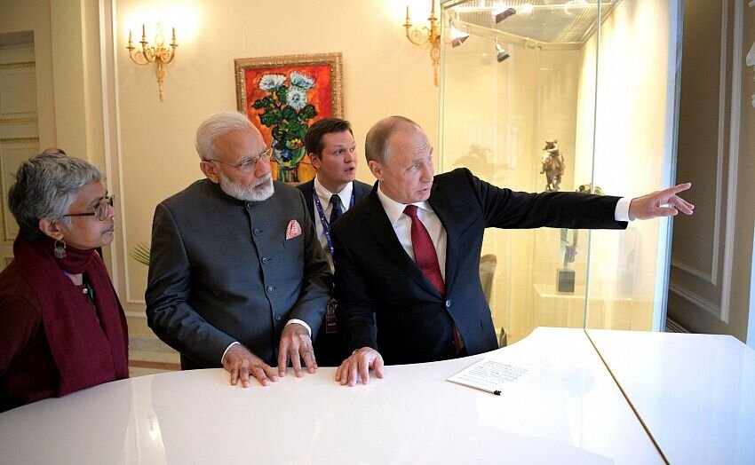 Премьер-министр Индии Нарендра Моди и президент России Владимир Путин.
Фото: kremlin.ru
