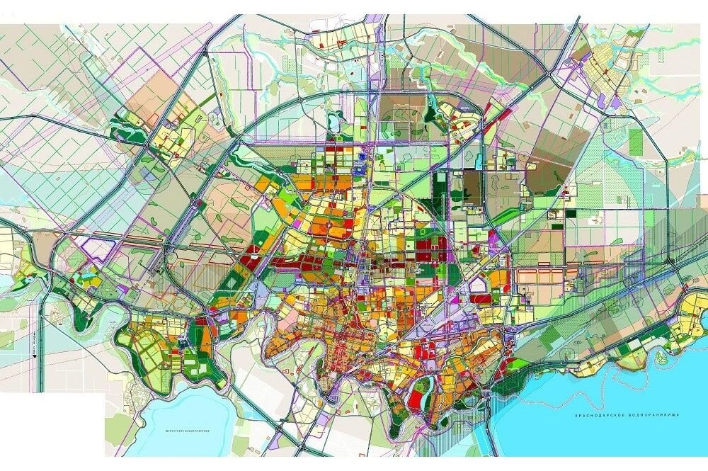 План развития краснодара на карте до 2025 года