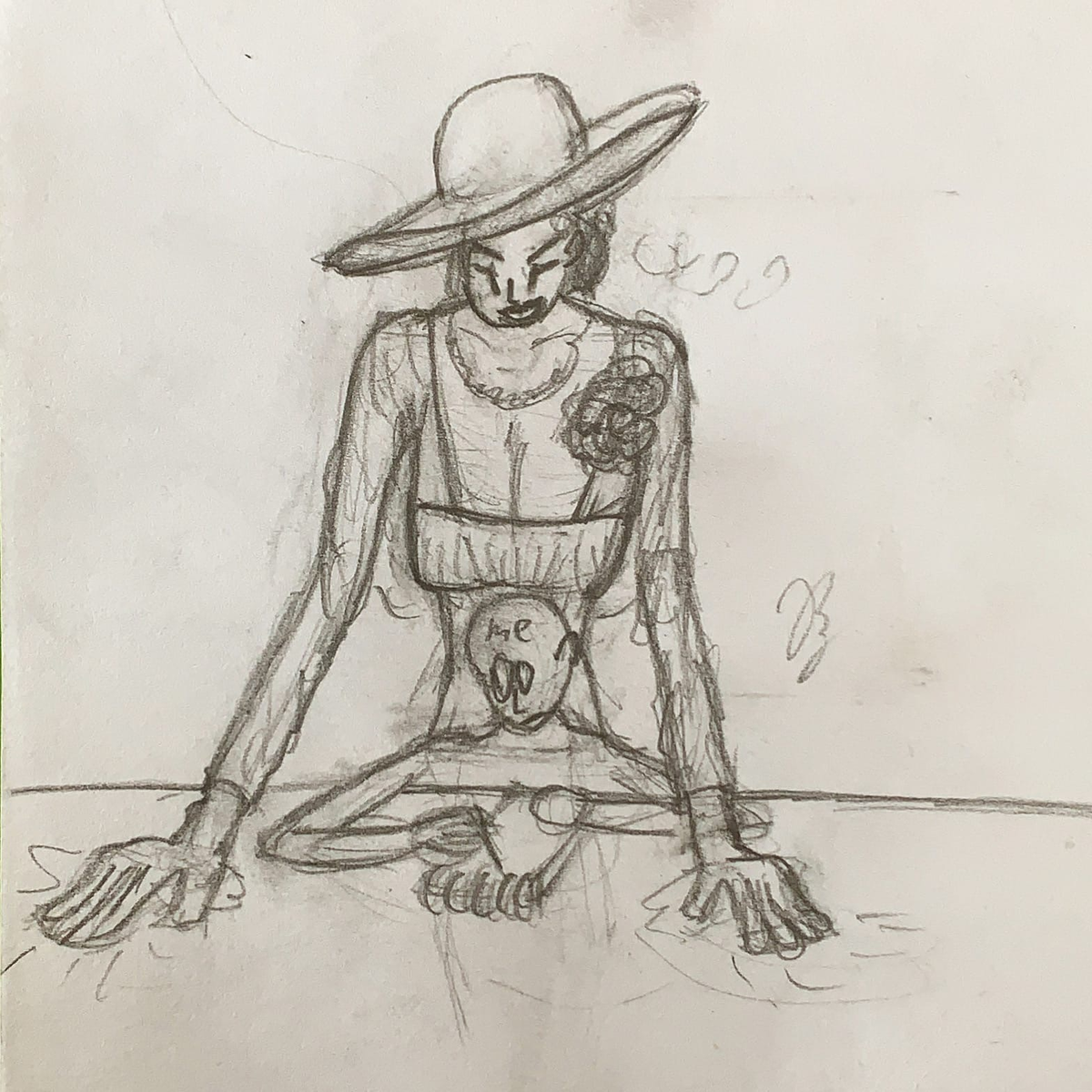 Скетч для привлечения внимания (Леди Димитреску душит меня присутствием (недавно был дикий хайп вокруг этой антагонистки))