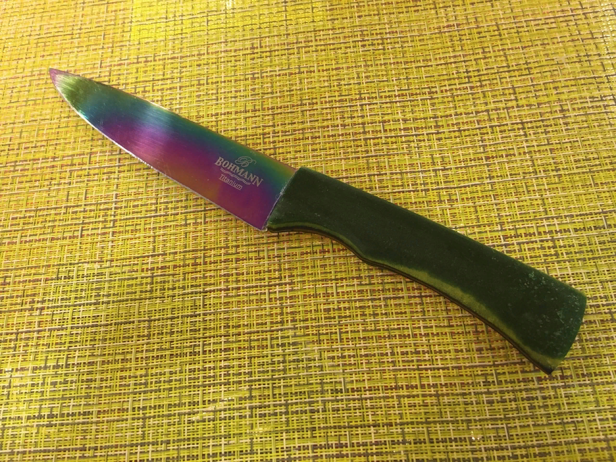 Ремонтный нож. Слоеная рукоять ножа.