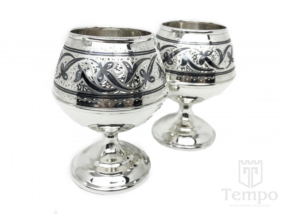 Пара коньячных бокалов серии «Кубачи» по 180 мл