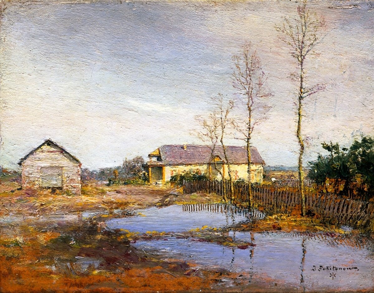 Похитонов И.П., «Весенний день», начало 1900-х, холст, масло, 11,5 х 16 см