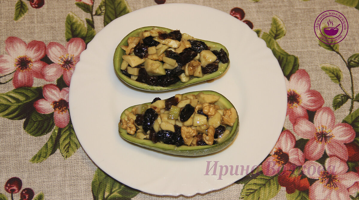 Постный салат из авокадо