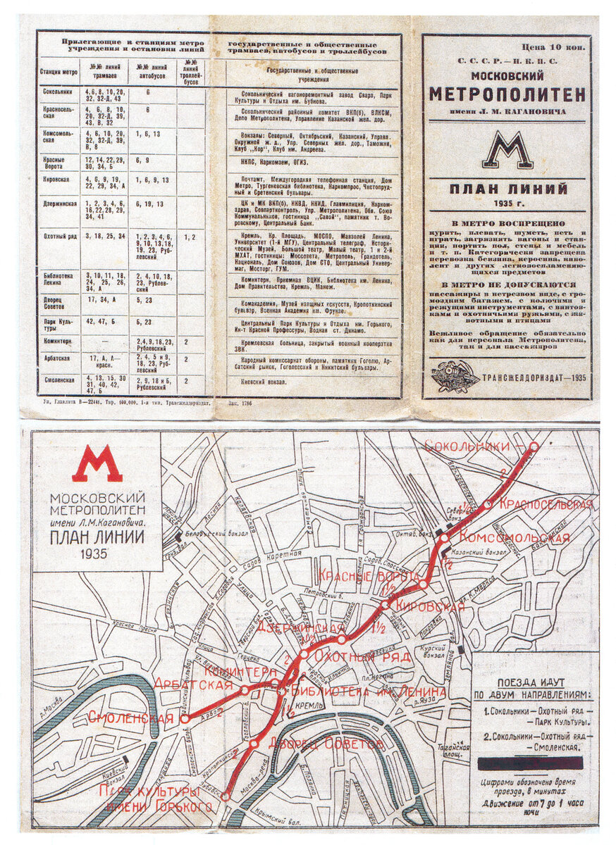 карта метро москвы 1950 года