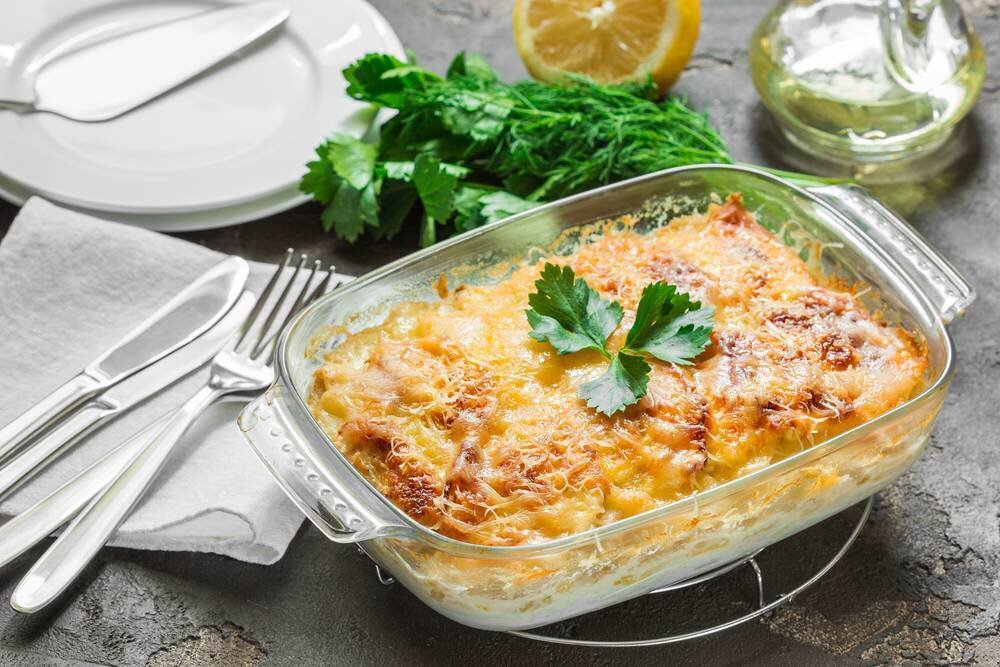 А эта рыбная запеканка в духовке с сыром