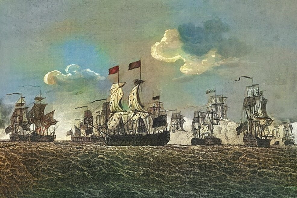 Сражение у Лагоса 18 августа 1759 года. Национальный морской музей в Гринвиче