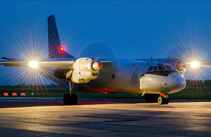Ан-26 летит в ночь
