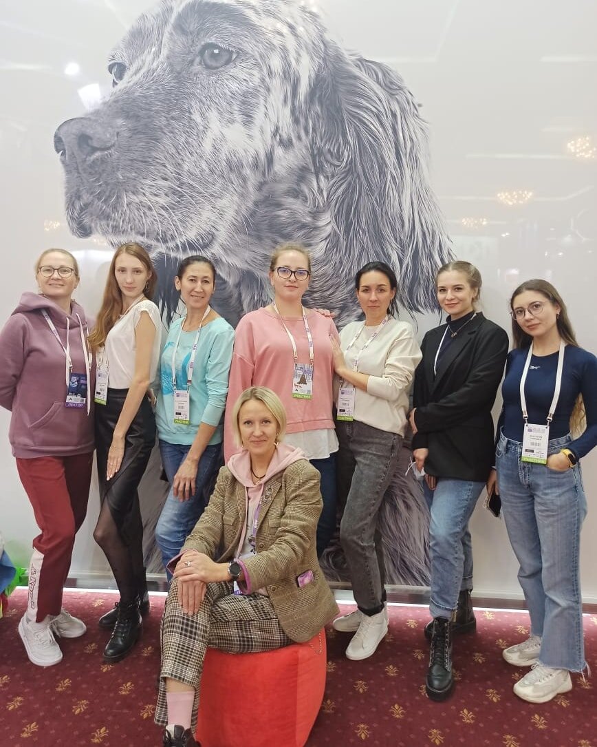 Я и мои коллеги ветеринарные врачи из кликни стоматологии и пластической хирургии доктора Гиль (г. Санкт-Петербург) на национальной ветеринарной конференции NVC 2021 в г. Москва