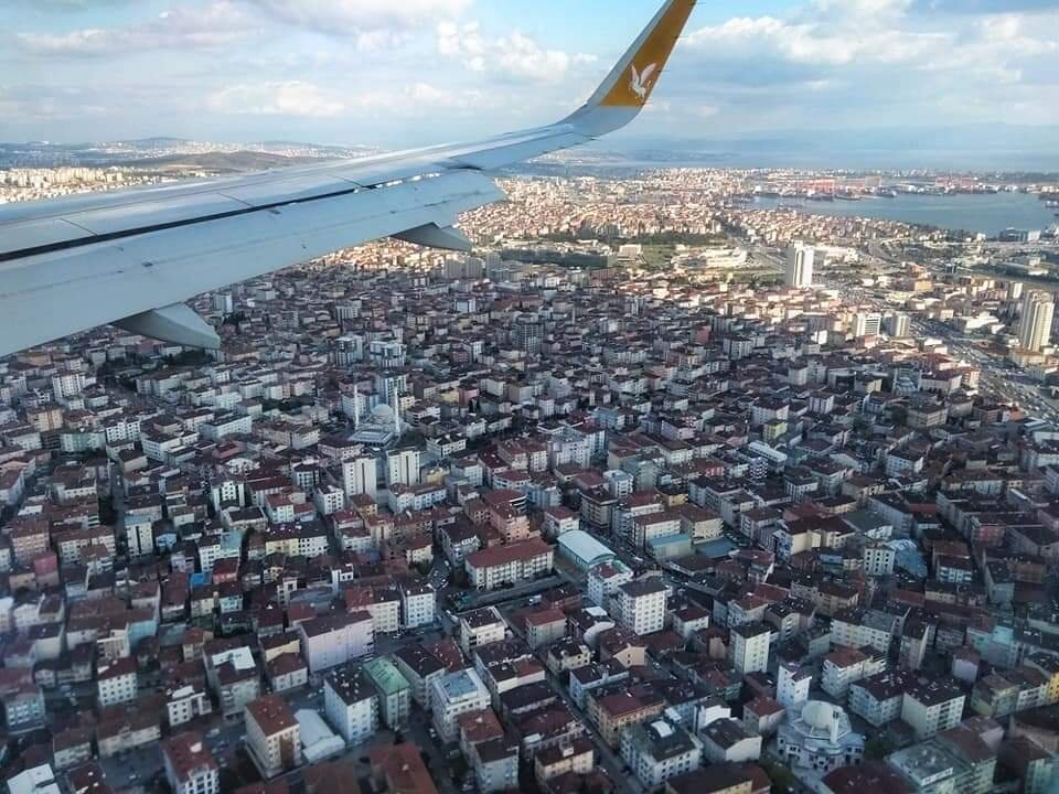 Вид на Стамбул перед посадкой