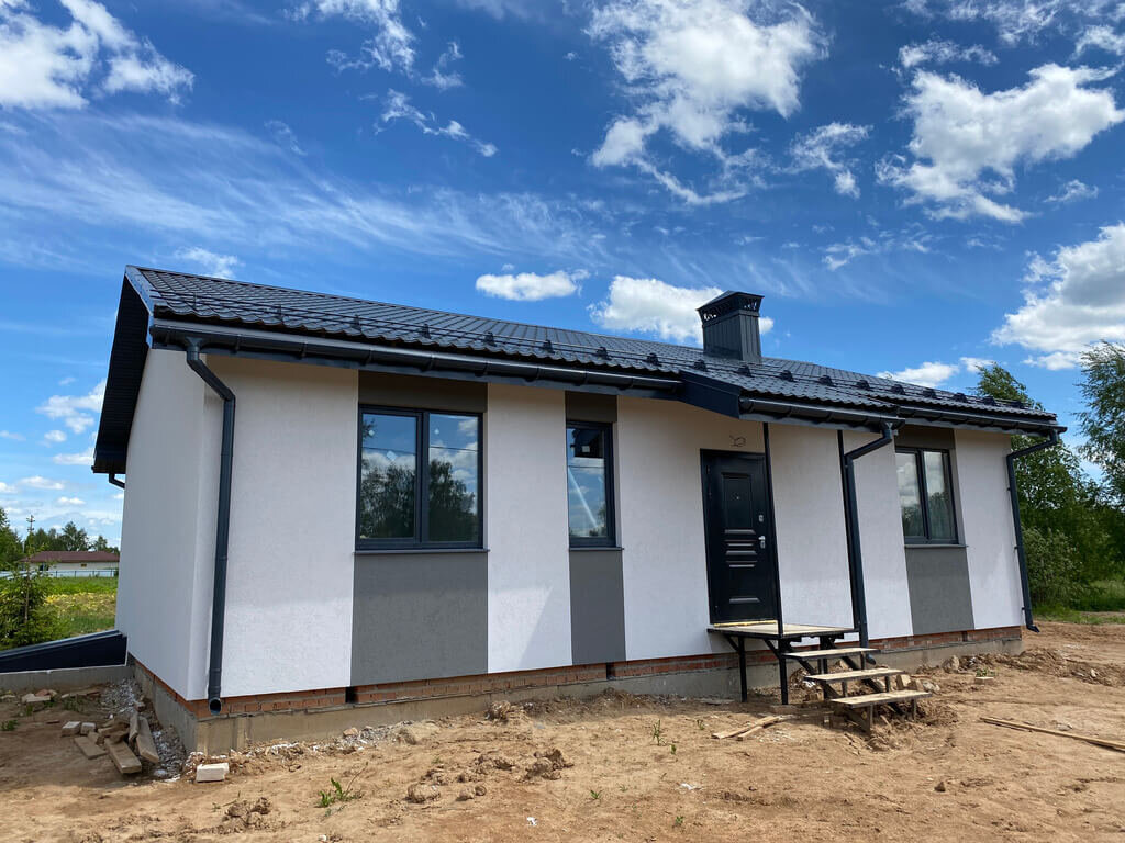 Крыша из металлочерепицы на нашем проекте А90