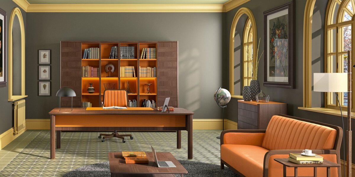 Идеи оформления дизайна интерьера в домашнем кабинете