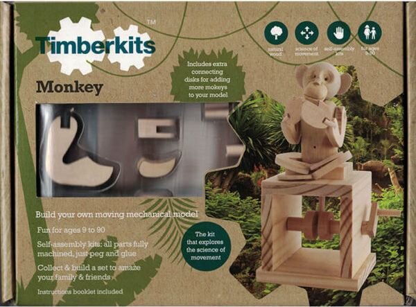 Упаковка модели Timberkits «Обезьяна» от «100% Hout», Нидерланды
