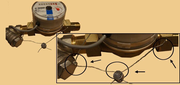 Пломба на электросчетчике