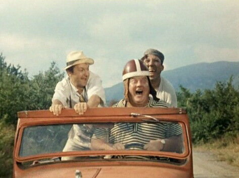 Троица Бывалый, Трус, Балбес снялась в фильме Гайдая Кавказская пленница в последний раз, 1967 год