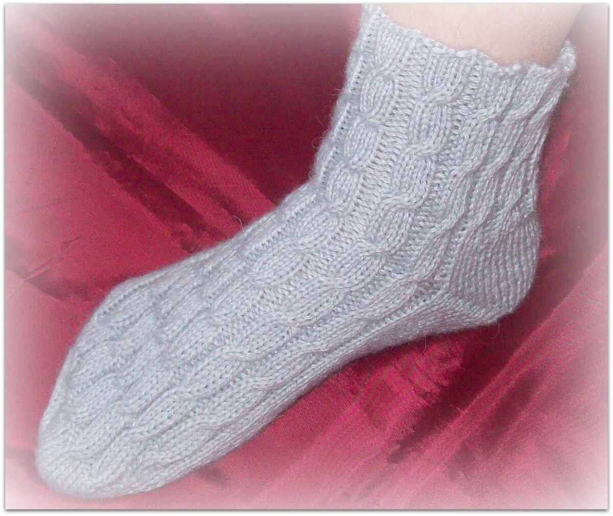 Фото красивого узора для вязания носков