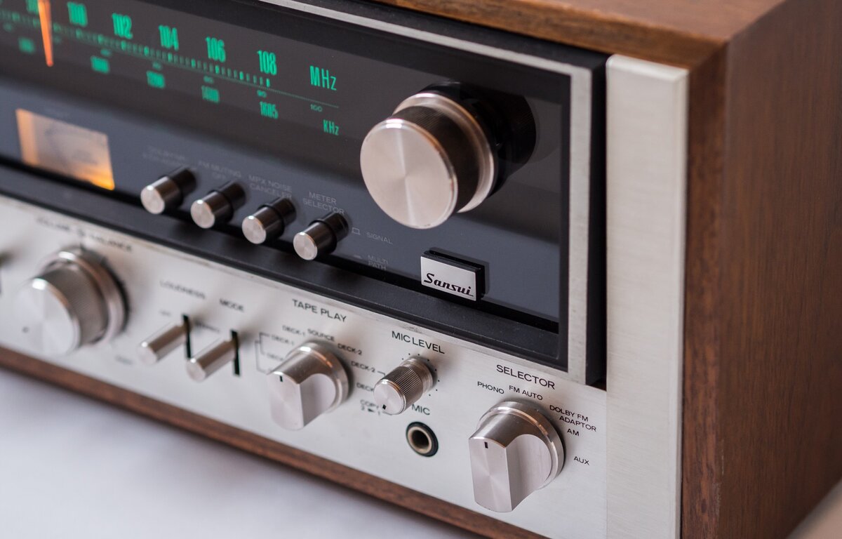 Vintage stereo Receiver. Vintage stereo.