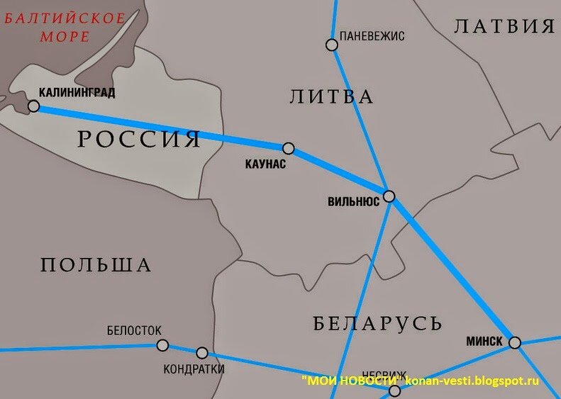 Карта с кем граничит калининград в какими странами