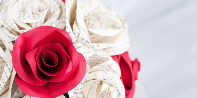 Объемная роза из бумаги