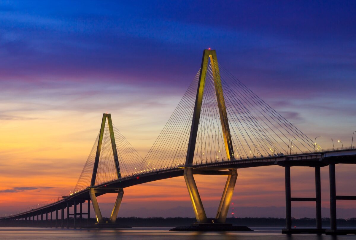 Строительство подвесного вантового моста Артура Равенела (Arthur Ravenel  Bridge) | Просто инженер | Дзен