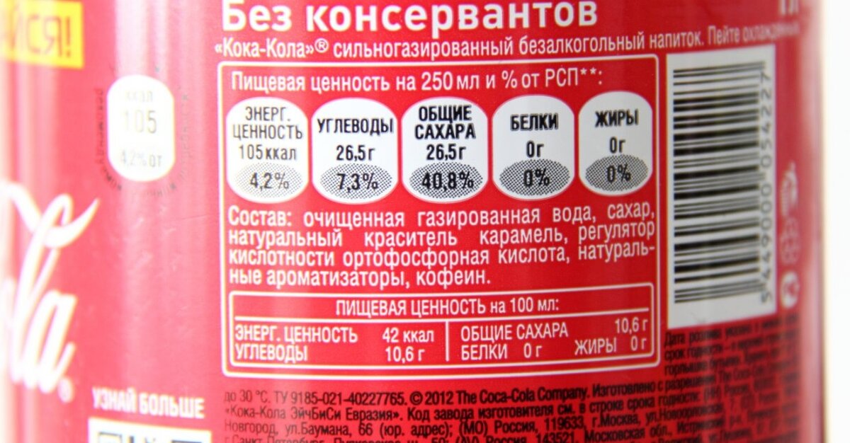 Состав Coca-Cola