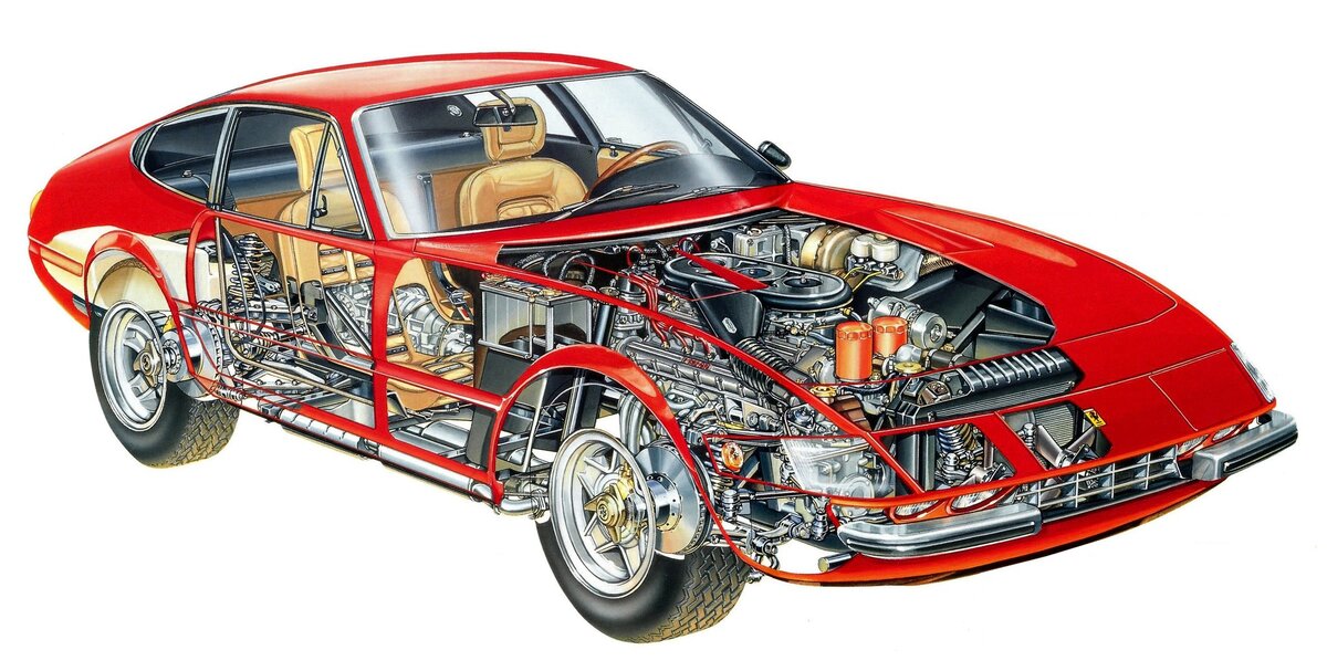 Ferrari 166 Cutaway