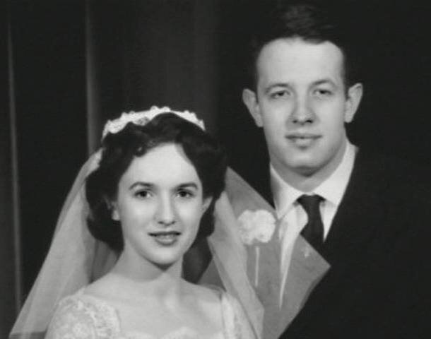 Алисия Лард и Джон Нэш, свадебное фото (1957)