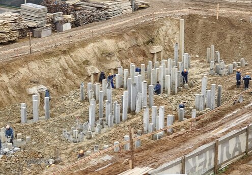 Так выглядит квартира на этапе котлована