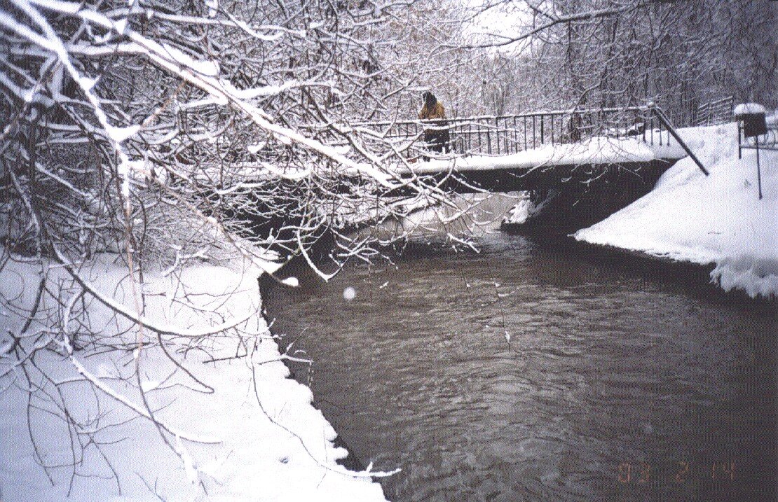 Вот она - моя родная и любимая Красненькая. Я тоже бывала на этом мосточке в свое время, и тоже не одна.
