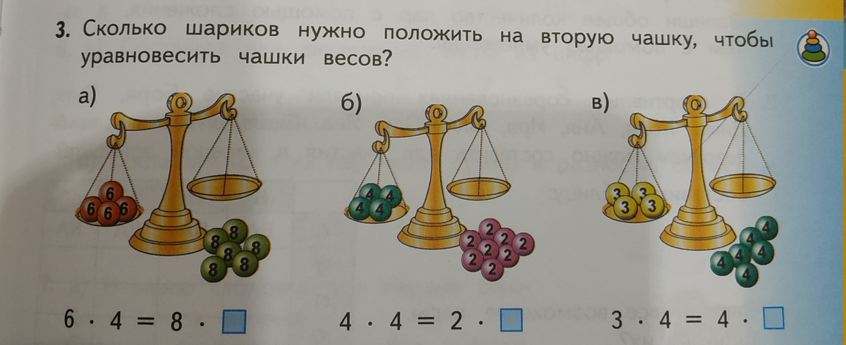 На картинке весы находятся в равновесии какое количество букв т уравновесит букву а решение