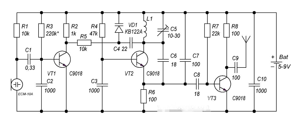 РАДИОМИКРОФОН НА SMD