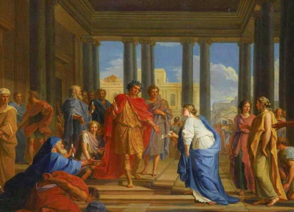 Картина "Справедливость Траяна", Noel Nicolas Coypel, 1675 г, Париж, Лувр.