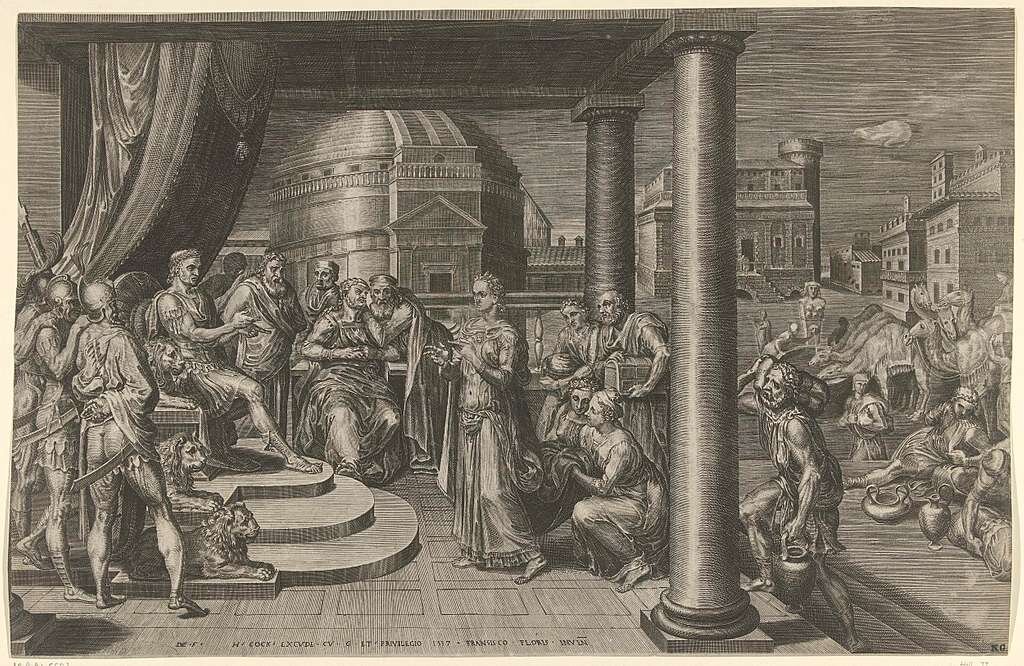 Царица Савская прибывает ко двору царя Соломона