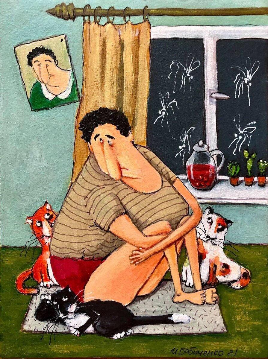 Героиня нашего рассказа тёща Ангелина Марковна на полотнах наших современников. 