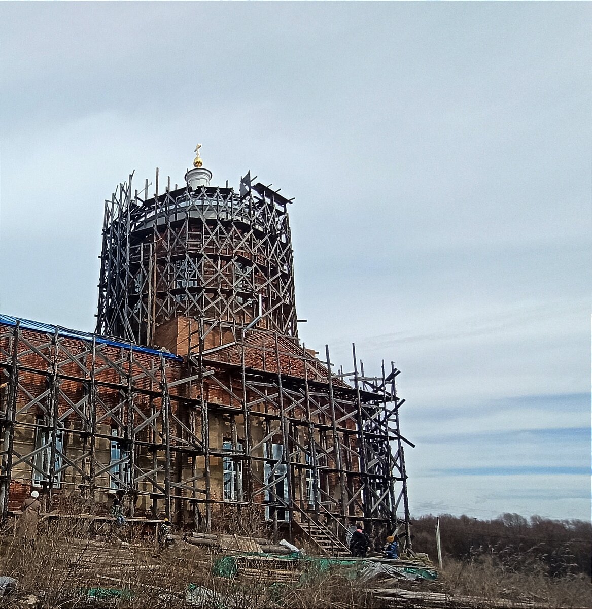 Храм Благовещения Пресвятой Богородицы, восстанавливаемый в селе Альшань