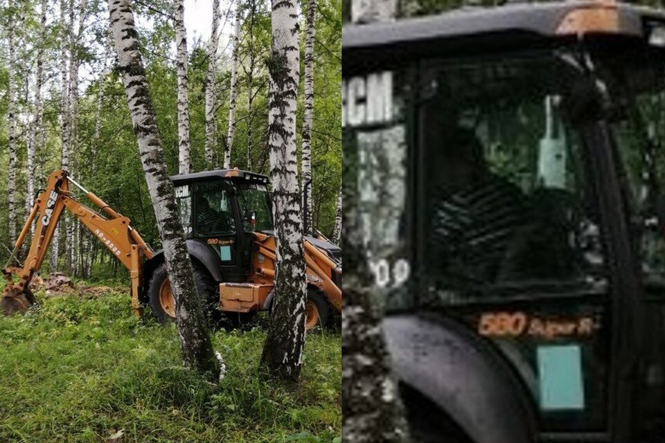     Девушка шла собирать грибы, но обнаружила экскаватор с ребенком. Фото: "Моя Первомайка" "ВКонтакте"