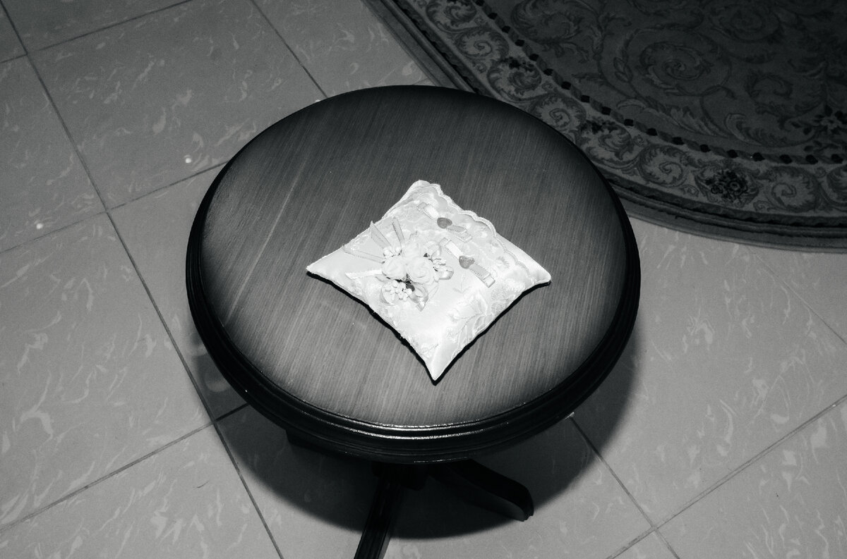 Подушка для колец из ЗАГСа, июль 2022