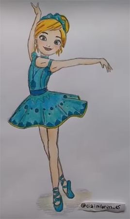 Как рисовать балерину акварелью поэтапно - How to draw a ballerina watercolor — Video | VK