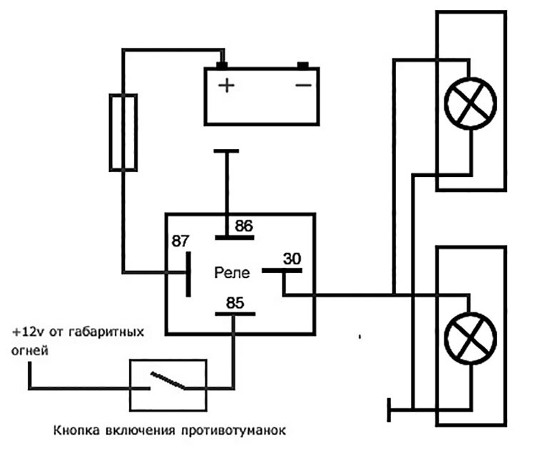Схема Подключения Противотуманок Через Реле - Ремонт - Ukrainian Opel Club