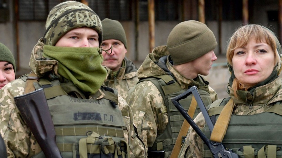 Бойцы украинских вооружённых сил.