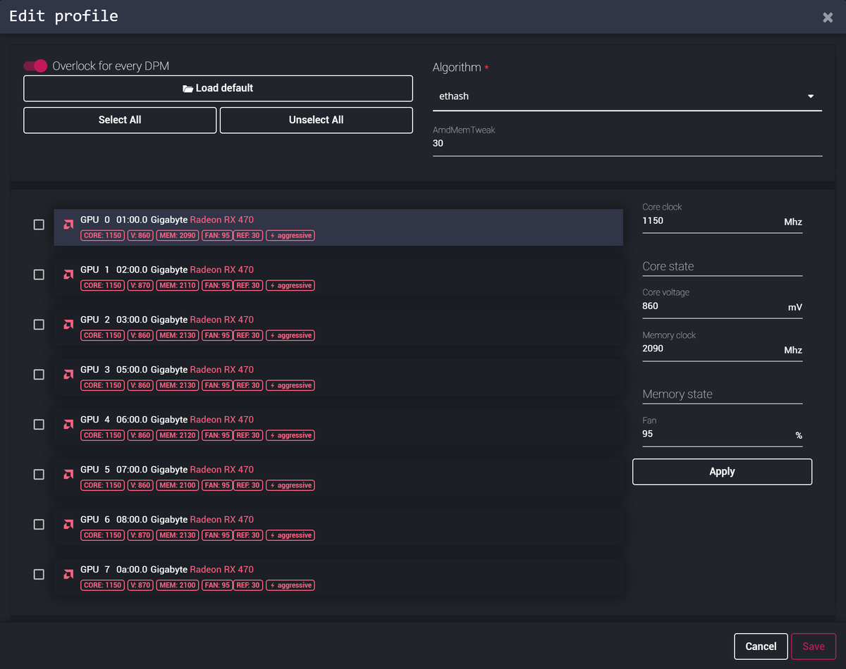 Разгон и даунвольтинг видео карты Gigabyte Radeon RX 470
