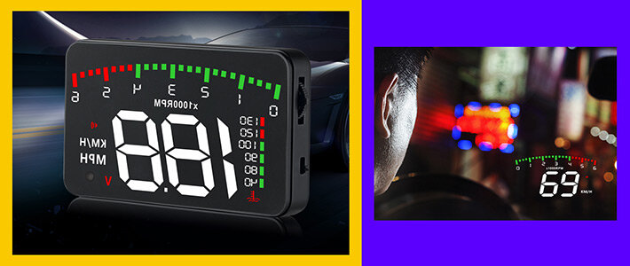 Проекционный инфодисплей на лобовое стекло авто