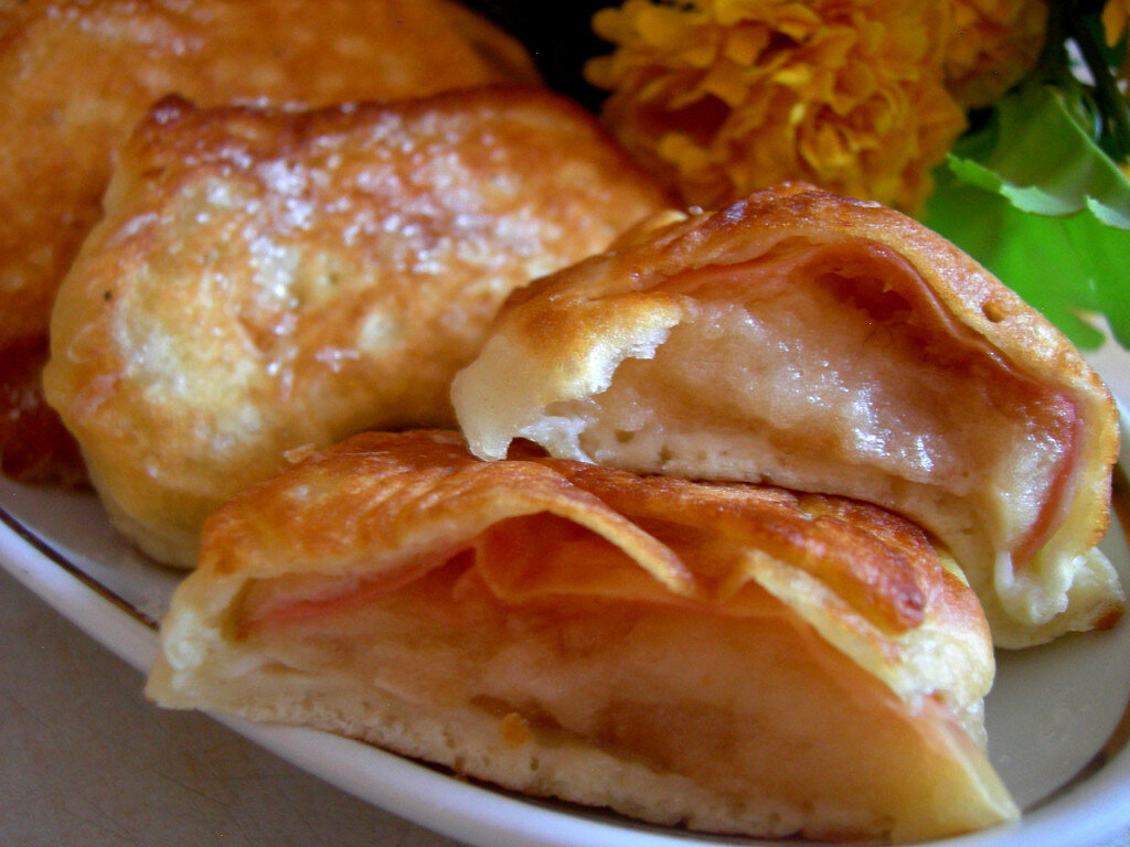 Яблоки в оладушках