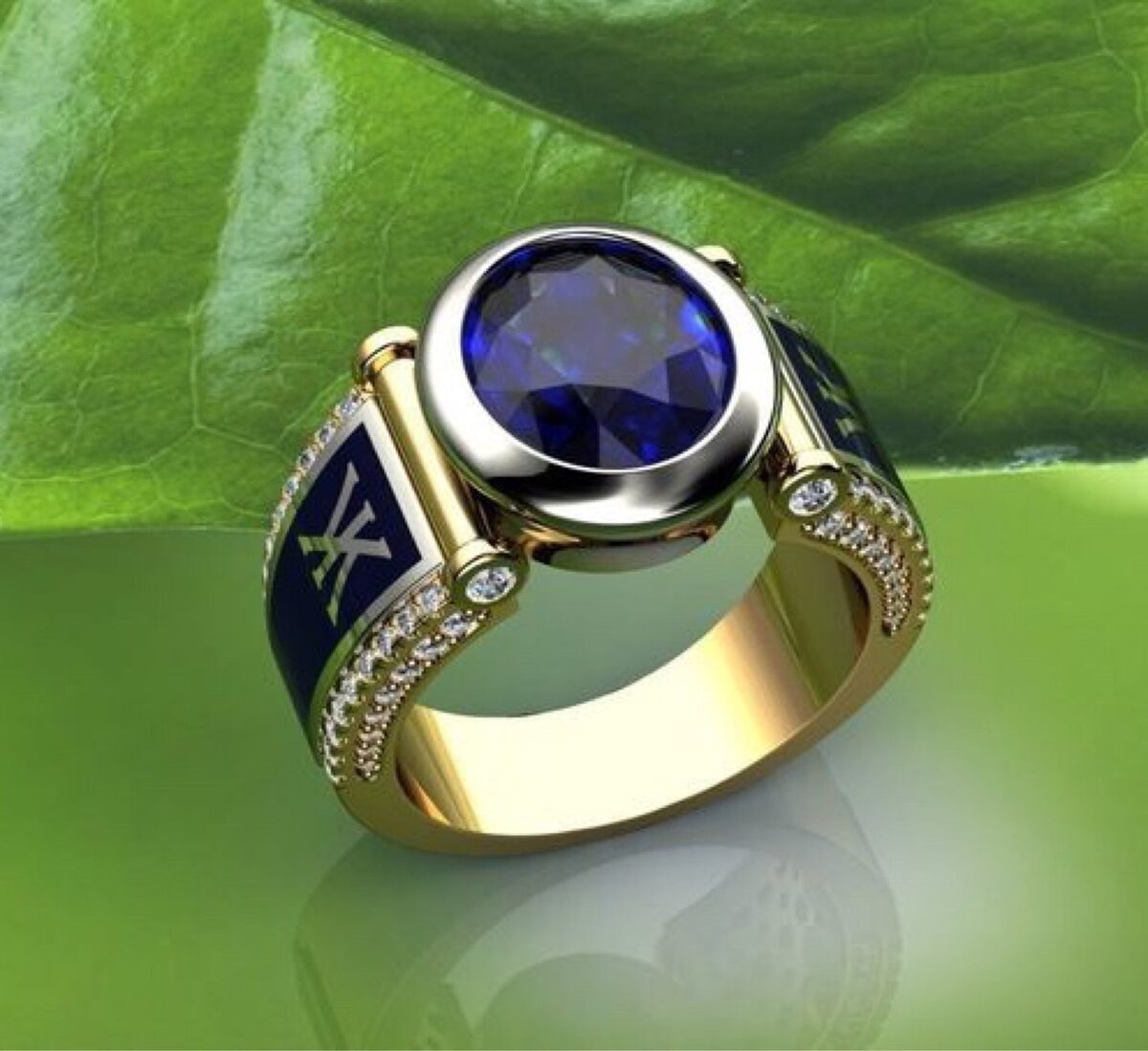 Перстень Sapphire Ring for men