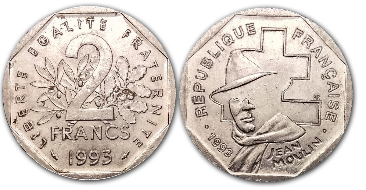 2 франка 1993.