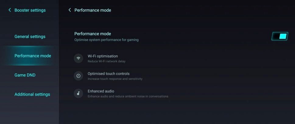Режим улучшения производительности в Game Turbo 2.0. Изображение: fonearena.com