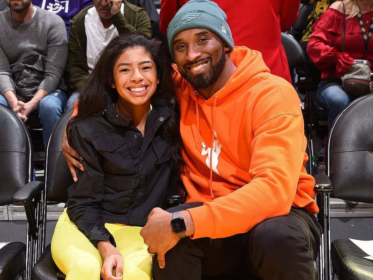 Джианна и Коби Брайант на матче Los Angeles Lakers