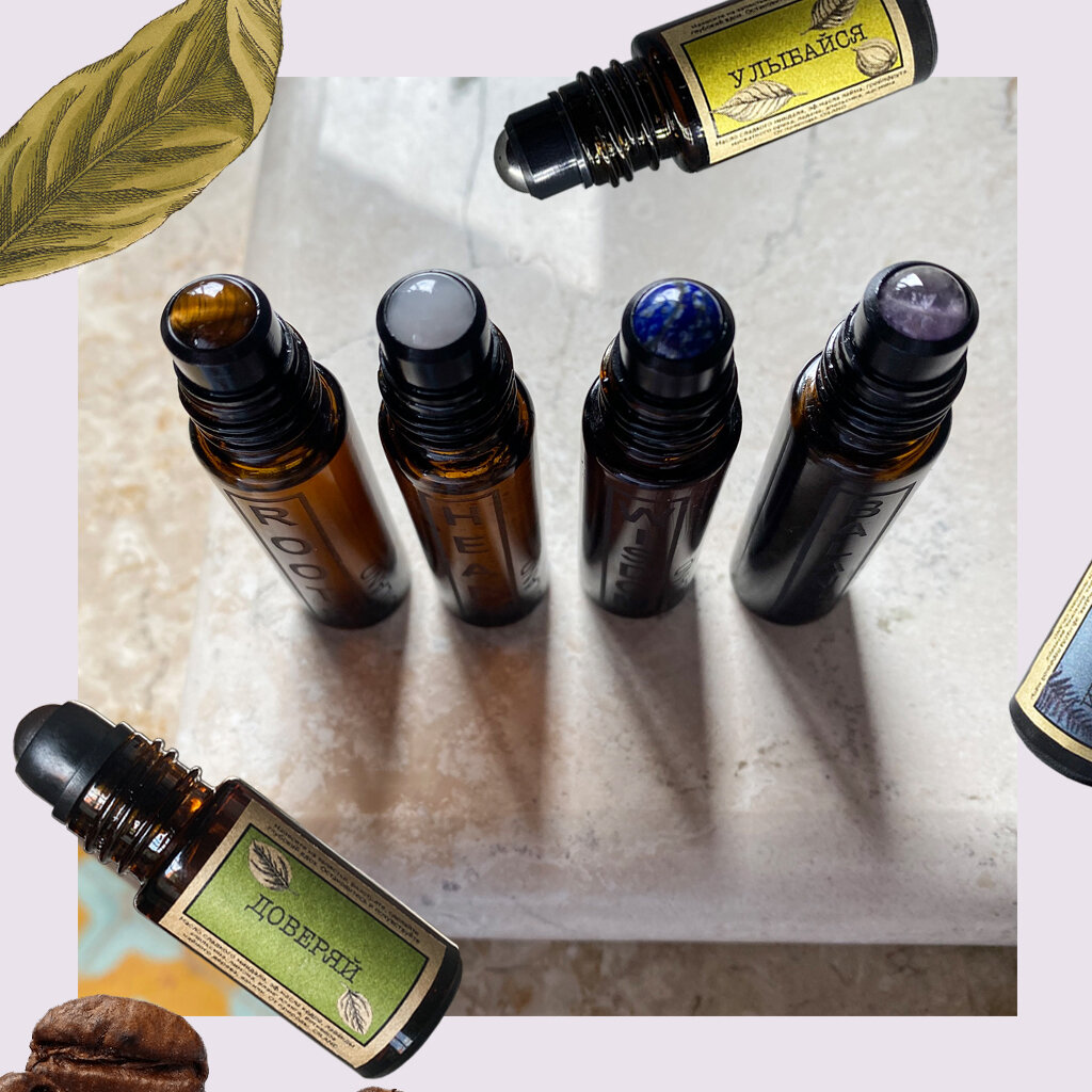 Чакра-роллеры (слева-направо): ROOTS, HEART, WISDOM, BALANCE.