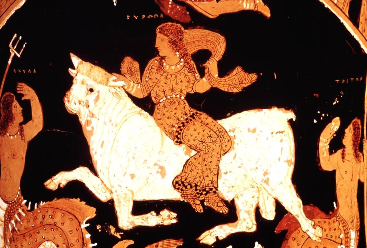 Похищение Европы. Древнегреческая вазопись
