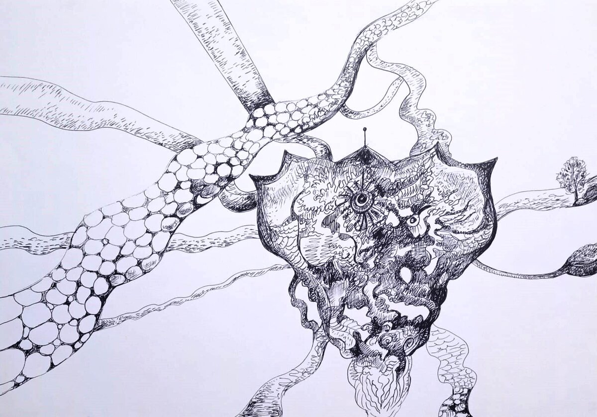 «Пути-дороги», маркеры, капиллярные ручки, 2022 год. Светлана Колодиева