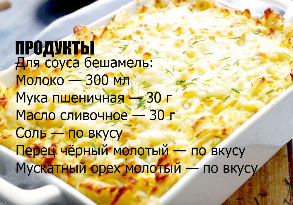 Ингредиенты для «Запеканка из картофеля с мясом в соусе 